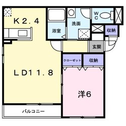 ジェルメ大手町２号棟の物件間取画像